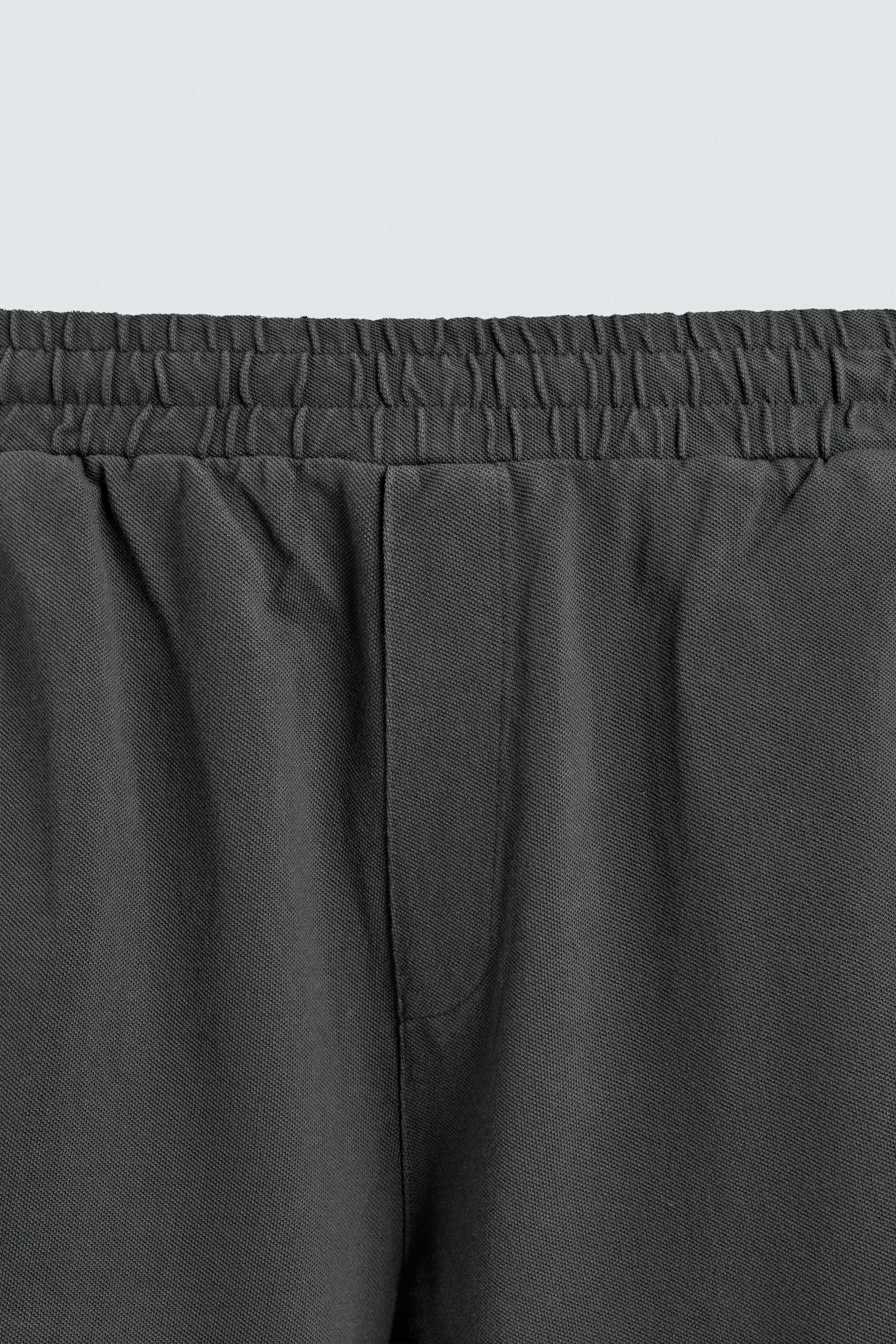 WASHED REGULAR FIT PIQUÉ SHORTS